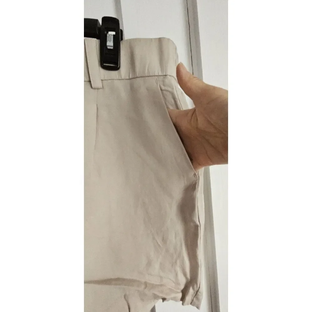 TORRID‎ women shorts lyocell linen blend Tan Sz 14 inseam 5